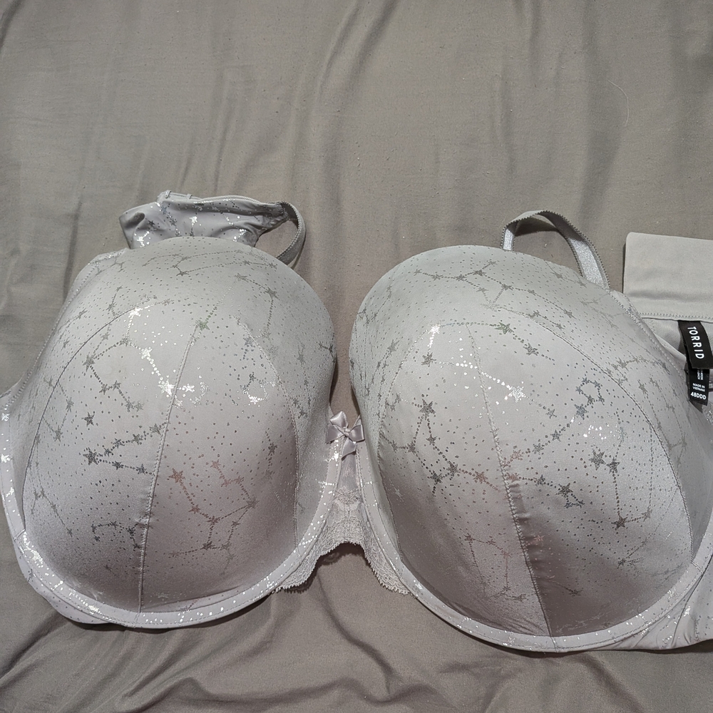 Elegant Starry Gray Bra